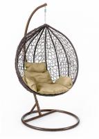 Кресло подвесное (mod. SC-003) с подушкой Металл/Искусственный ротанг, стойка: 105х105х195 см, корзина: 105х68х118 см, стойка:медный,корзина фото Кресло подвесное (mod. SC-003) с подушкой Металл/Искусственный ротанг, стойка: 105х105х195 см, корзина: 105х68х118 см, стойка:медный,корзина. Фото №1