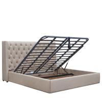 Кровать 1726 BEIGE бежевая с ящиком для белья