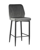 Стул полубарный Лоренс велюр антрацитовый фото Стул полубарный Лоренс велюр антрацитовый. Фото №1