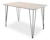 Антей 1 Стол (обеденный) камень светлый/черный. Фото №1