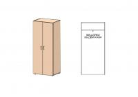 Гардероб гл. 422 мм с задней стенкой ДСП 18мм, широкий Европа Лайт