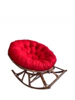 Кресло Папасан-качалка 23/01D с красной подушкой фото Кресло Папасан-качалка 23/01D с красной подушкой. Фото №1