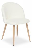 Стул  MELODY (mod. 7003) металл,ткань, 46 х 47 х 77 х 52 см, белый плюш/бук (Поставляется только по 4 шт). Фото №1