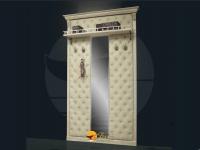 Вешалка с 4 крючками с зеркалом и полкой Б5.10-4