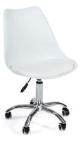 Офисное кресло TULIP (mod.106) металл/пластик/PU, 47x48x80+14см, белый/хром (поставляется по 4 шт). Фото №1