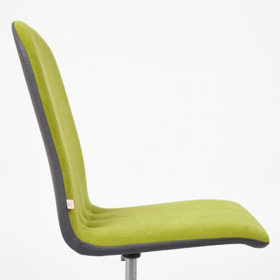 Кресло RIO флок/кож/зам , олива/металлик, 23/36. Фото №2