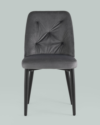 Стул Эмма велюр серый. Фото