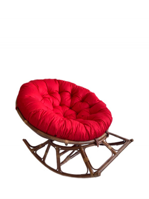 Кресло Папасан-качалка 23/01D с красной подушкой фото Кресло Папасан-качалка 23/01D с красной подушкой. Фото №2