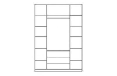 Шкаф четырехстворчатый Силуэт. Фото