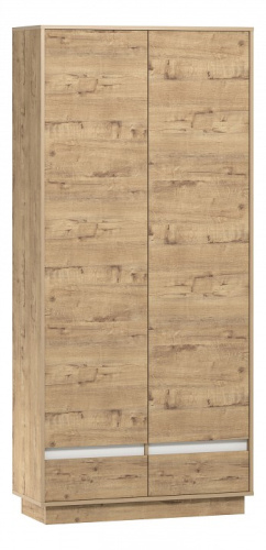 Шкаф для одежды НМ 011.19 Virginia  Белый Скандинавский/Дуб Бунратти. Фото №1
