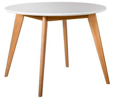 Стол Лунд круглый д.860 бук-белый. Фото №2