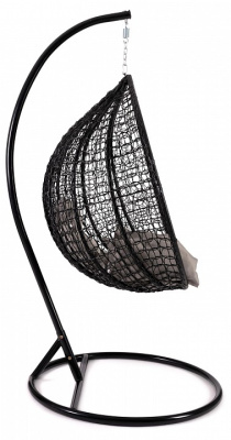 Кресло подвесное (mod. SC-001) с подушкой Металл/Искусственный ротанг, стойка:105х105х195см корзина:105х68х118см, стойка:черный,корзина:черн фото Кресло подвесное (mod. SC-001) с подушкой Металл/Искусственный ротанг, стойка:105х105х195см корзина:105х68х118см, стойка:черный,корзина:черн. Фото №2