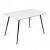 Стол VIRGO (mod.8053) металл/мдф, 120/160х80х76см, белый/черный. Фото №2