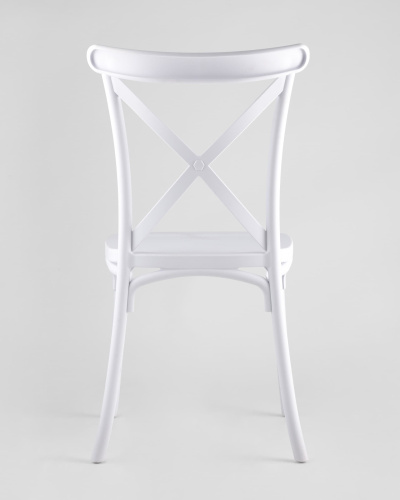 Стул Кроссбэк пластиковый белый. Фото №6