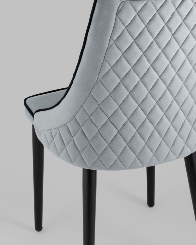Стул Луис с кантом велюр серый. Фото №8
