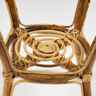 КОМПЛЕКТ  NEW BOGOTA ECO SKIN  ( диван + 2 кресла + стол со стеклом ) /с подушками/ ротанг, кр:61х67х78,5см, дв:108х66х78,5см, ст:D60х56,5см. Фото