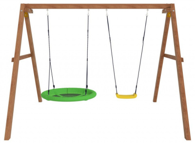 Качели детские Р911-19, коричневый. Фото №4