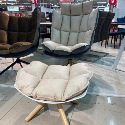 Дизайнерское кресло DC-1565С (бежевое) BEIGE. Фото №5