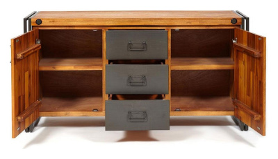 Комод Secret De Maison CITY ( mod. CTY D01ABOIS2-150 ) дерево акация, 150*45*80, коричневый дым (smoke brown B034). Фото №2