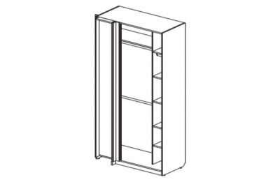 Шкаф угловой прямой Силуэт. Фото