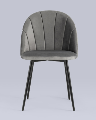 Стул Логан велюр серый фото Стул Логан велюр серый. Фото №5