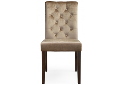 Стул деревянный Amelia dark walnut / fabric beige. Фото