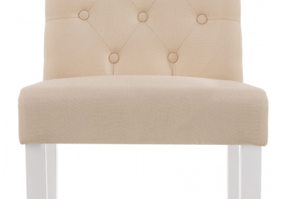 Стул деревянный Amelia white / fabric cream. Фото