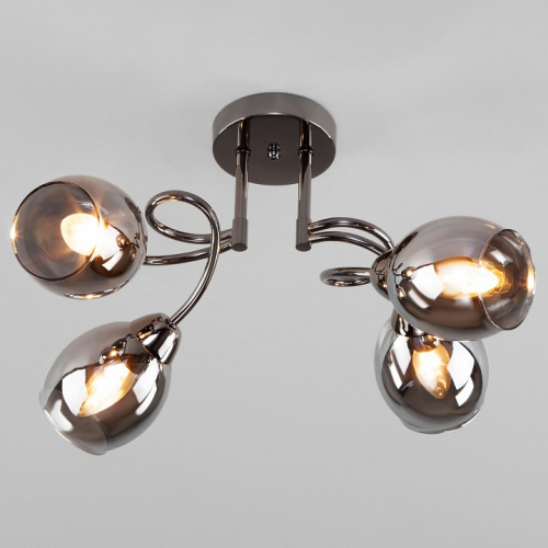 Потолочная люстра Eurosvet Roselyn 30171/4 черный жемчуг. Фото №1