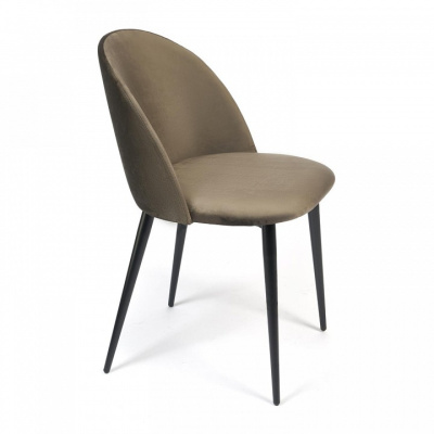 Стул MONRO (mod. 710) ткань/металл, 56х51х80 см, высота до сиденья 47 см, темно-серый barkhat 14/черный (поставляется по 4 шт). Фото №2