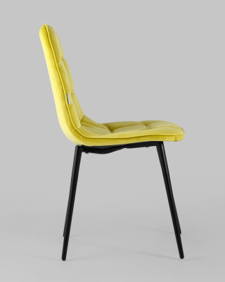 Стул Тейлор велюр желтый. Фото