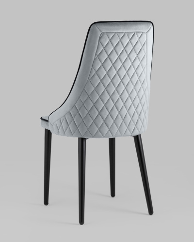 Стул Луис с кантом велюр серый. Фото №7