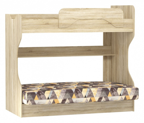 Оливия НМ 037.43 М2 Кровать Принт Сноу броун, Дуб Сонома. Фото №2