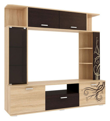 Ника Мини-стенка дуб сонома/венге фото Ника Мини-стенка дуб сонома/венге. Фото №2