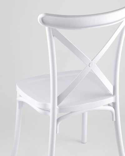 Стул Кроссбэк пластиковый белый. Фото №8