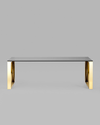 Журнальный стол 120*60 КРОСС золото стекло smoke фото Журнальный стол 120*60 КРОСС золото стекло smoke. Фото №4