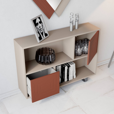 Узкая тумба NORA 3009.2 Almendra/Teja. Фото №2