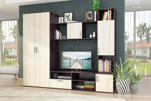 Мелани СТЛ.319.00 Стенка Дуб феррара/Ясень шимо светлый фото Мелани СТЛ.319.00 Стенка Дуб феррара/Ясень шимо светлый. Фото №1