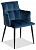 Кресло SASKIA (mod. 8283) металл/ткань, 55 х 61 х 85см, синий (G062-48)/черный (поставляется по 2 шт)