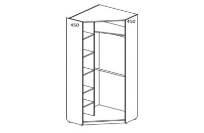 Шкаф угловой Силуэт. Фото