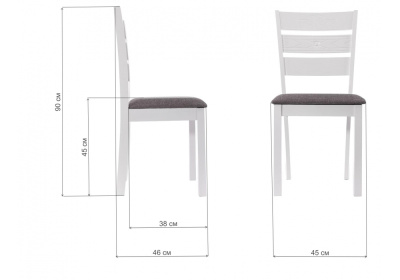 Стул деревянный Simol серый. Фото №2