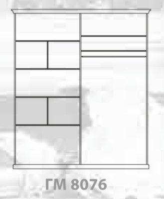 Шкаф для платья и белья Амелия ГМ 8076. Фото