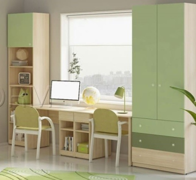 Стол на два рабочих места с тумбами Силуэт фото Стол на два рабочих места с тумбами Силуэт. Фото №4