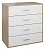Мика СТЛ.165.14 Комод Дуб сонома/Белый