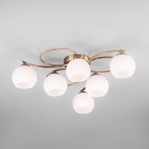 Потолочная люстра Eurosvet Alba 30144/6 античная бронза. Фото №1