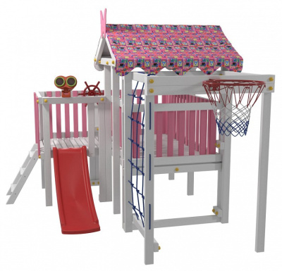 Комплекс игровой ДК10Р, розовый, серый. Фото