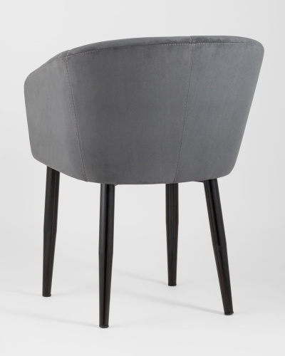 Кресло Ральф велюр тёмно-серый. Фото №7