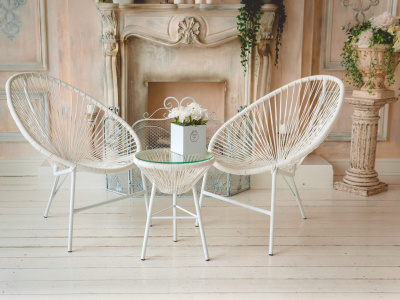 Комплект садовый  "Акапулько", цвет: белый фото Комплект садовый  "Акапулько", цвет: белый. Фото №4