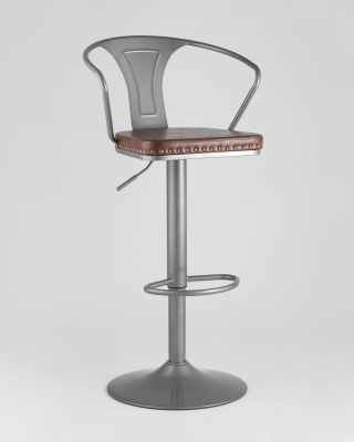 Стул барный TOLIX ARMS SOFT серебристый. Фото №3