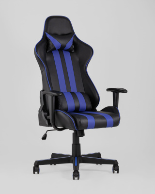Кресло игровое TopChairs Camaro синее фото Кресло игровое TopChairs Camaro синее. Фото №3