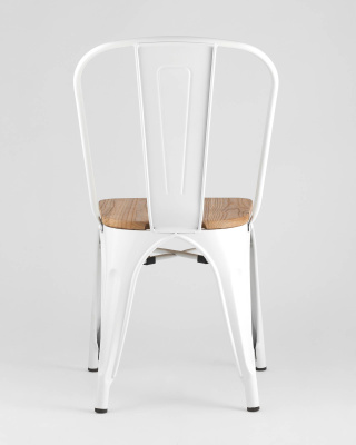 Стул TOLIX WOOD белый глянцевый. Фото